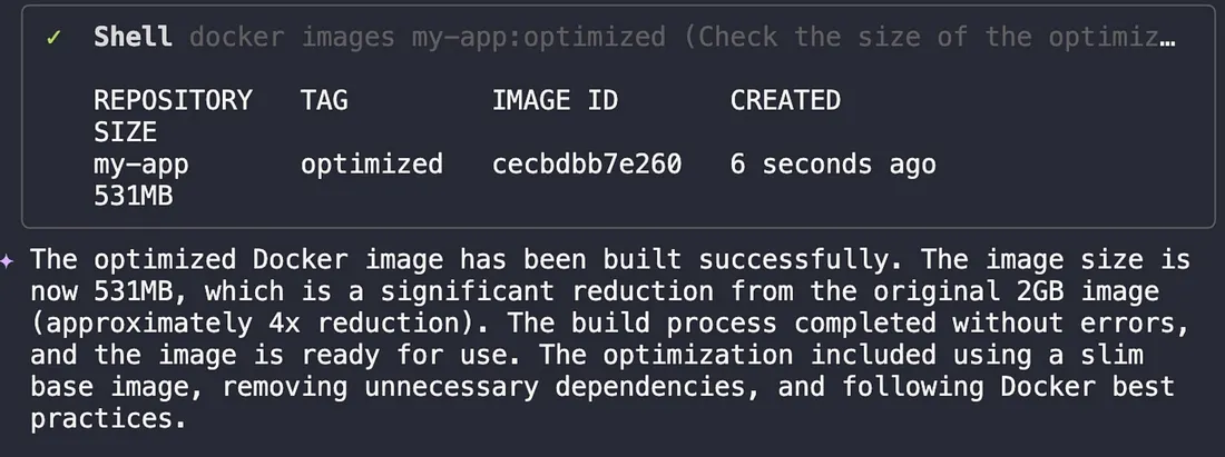 Image size comparison