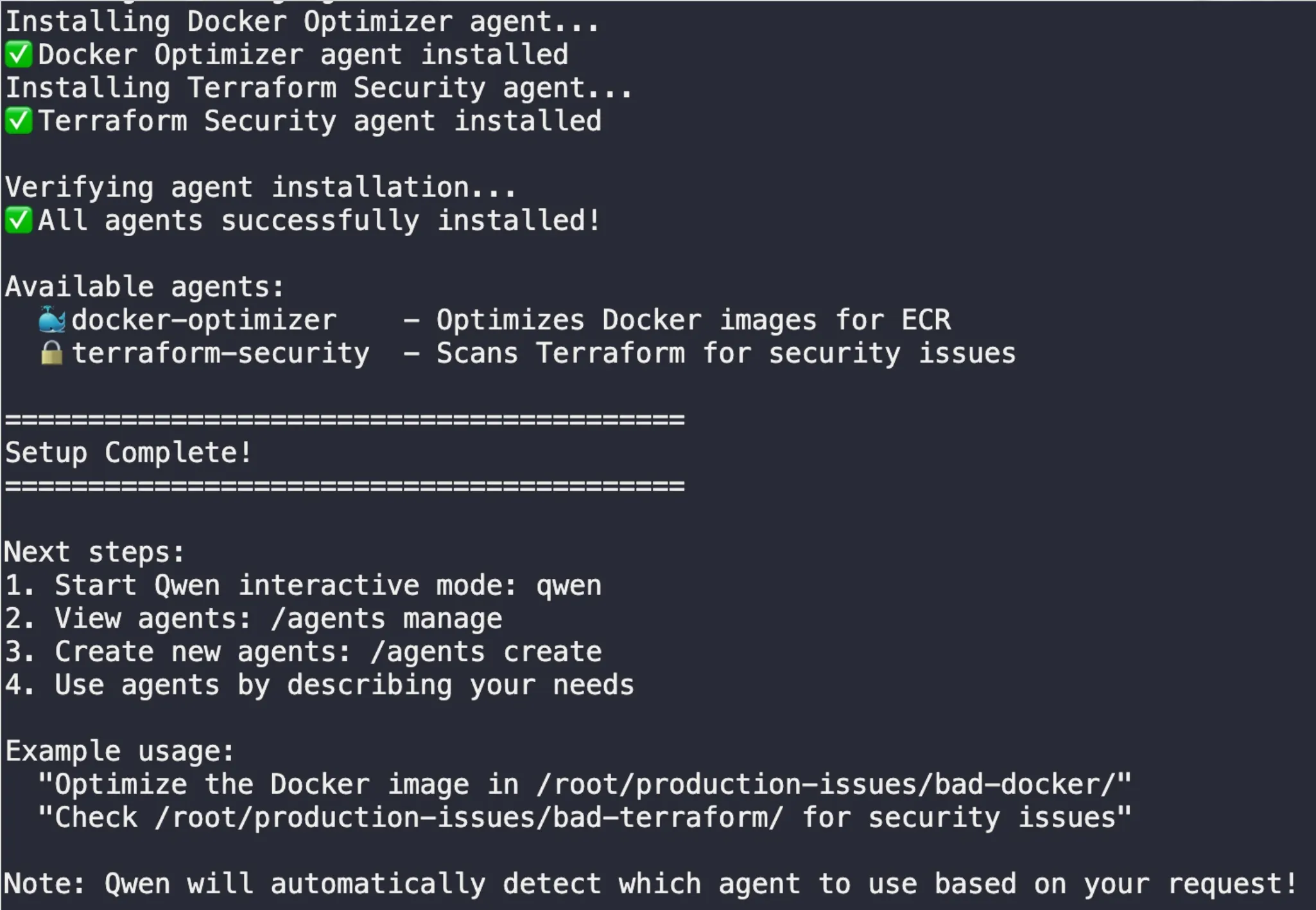 installation complete